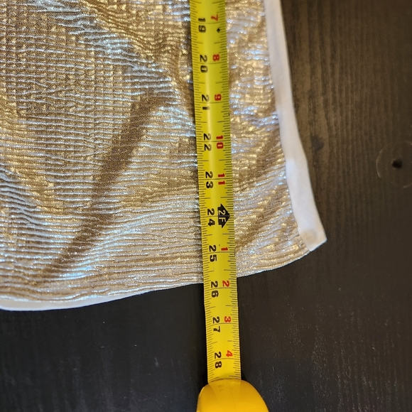 Tristan Gold Metallic Tank Top Dressy Quiet Luxury Minimalist Capsule Office - Picture 7 of 9